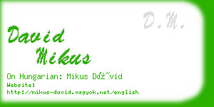 david mikus business card